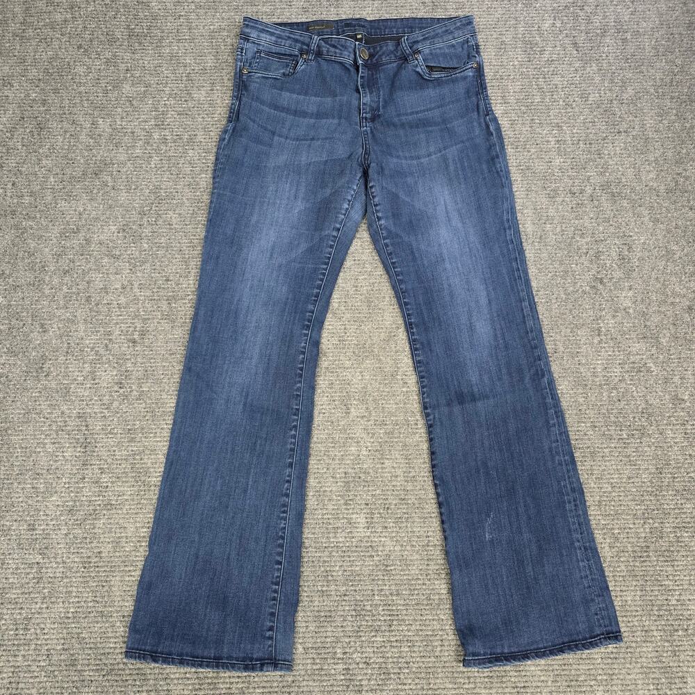 KUT From The Kloth Baby Bootcut Jeans Womens 14S 34x32 Blue Stretch Denim